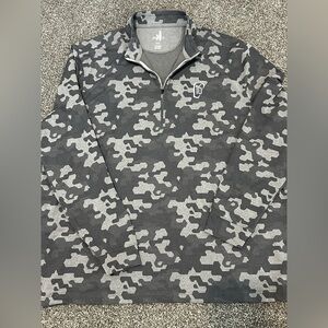 johnnie-O men’s Gray Camo zippered pullover